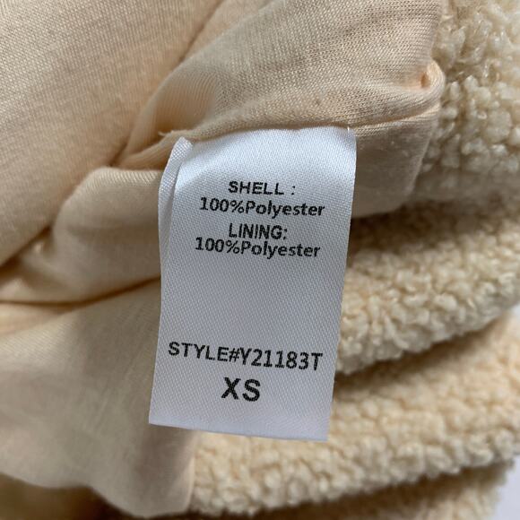 Tuckernuck XS Cream Rollins Funnel Neck Sweater Faux Sherpa Fuzzy Cozy Neutral - Picture 9 of 9